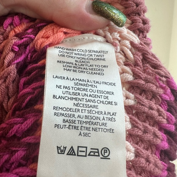 Free People Striped Knit Sweater Pink | Size: Small - Picture 6 of 7